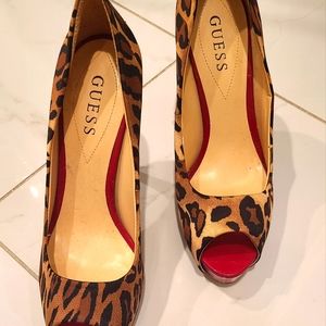 Animal print  high heels shoes